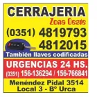 La imagen 3 de la Empresa CERRAJERIA ZONA OESTE - 24 HS Tienda de repuestos para automóviles en Córdoba Argentina